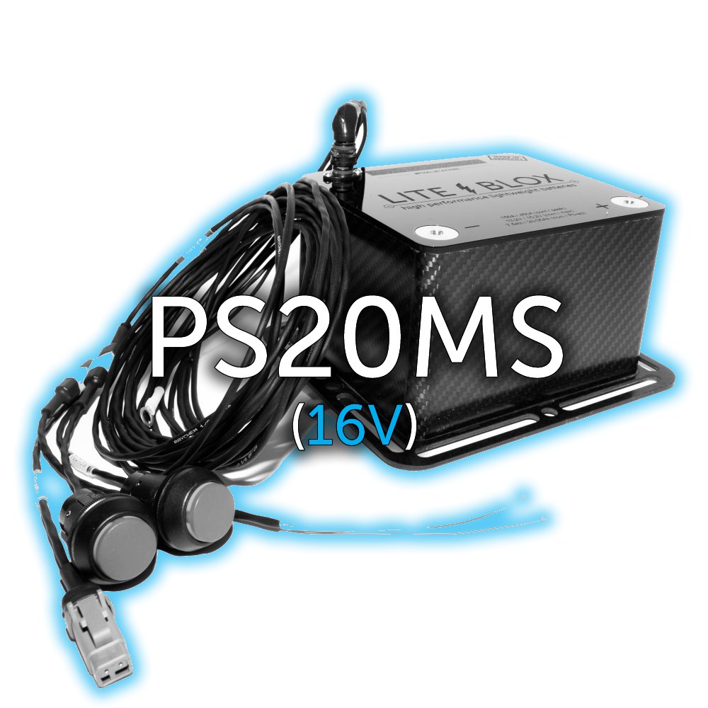 LITE↯BLOX PS20MS 16V leichte Batterie für Dragster & Sprint-Fahrzeuge (FIA  Killswitch & CAN-bus)